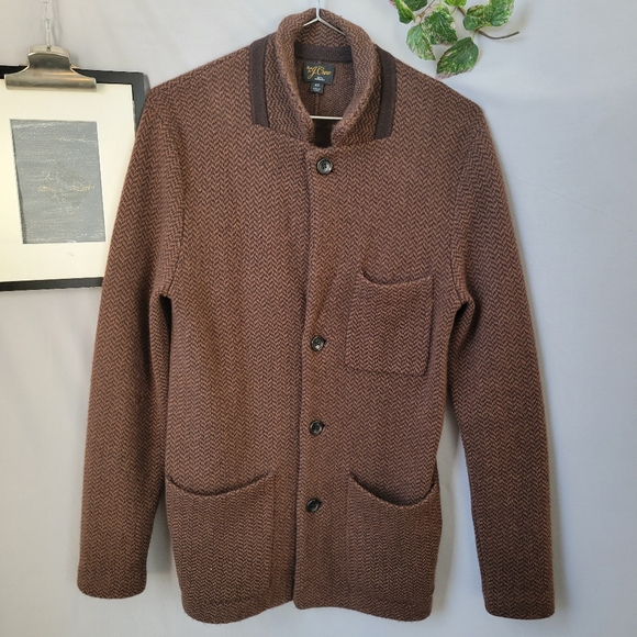 J. Crew Cashmere Herringbone Jacquard Blazer Jacket XS - Picture 3 of 14